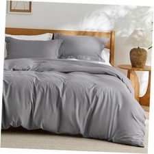 Duvet Cover Queen Size - Soft Queen 90" x 90" 00 - Grey No Comforter