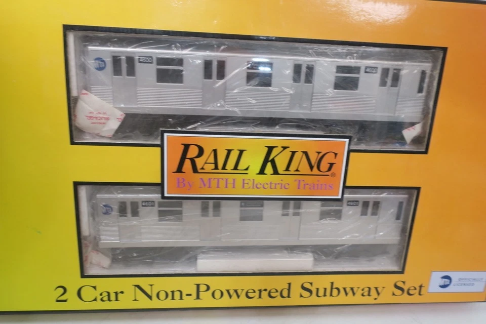 MTH RailKing 30-2163 MTA Non-Powered 2-Car Subway Add On Set O New E New York - Image 2 of 4