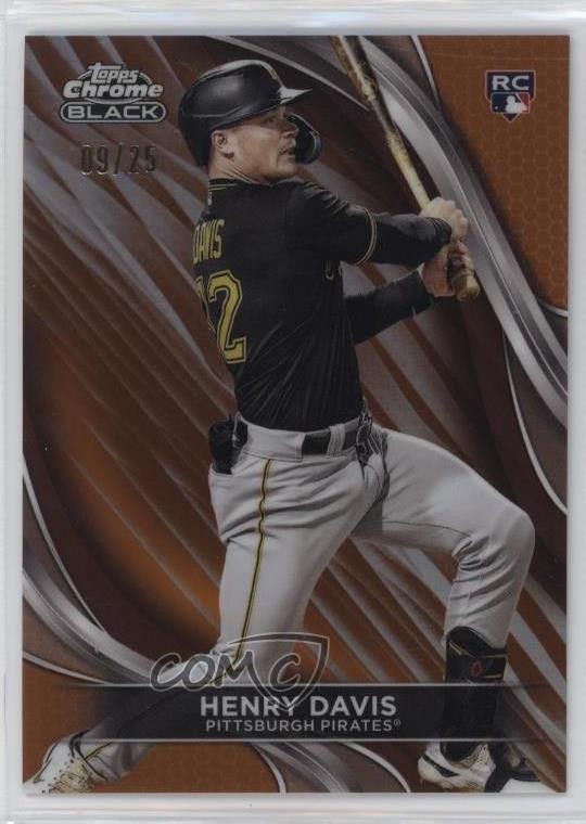 2024 Topps Chrome Black Orange Refractor /25 Henry Davis #41 Rookie RC