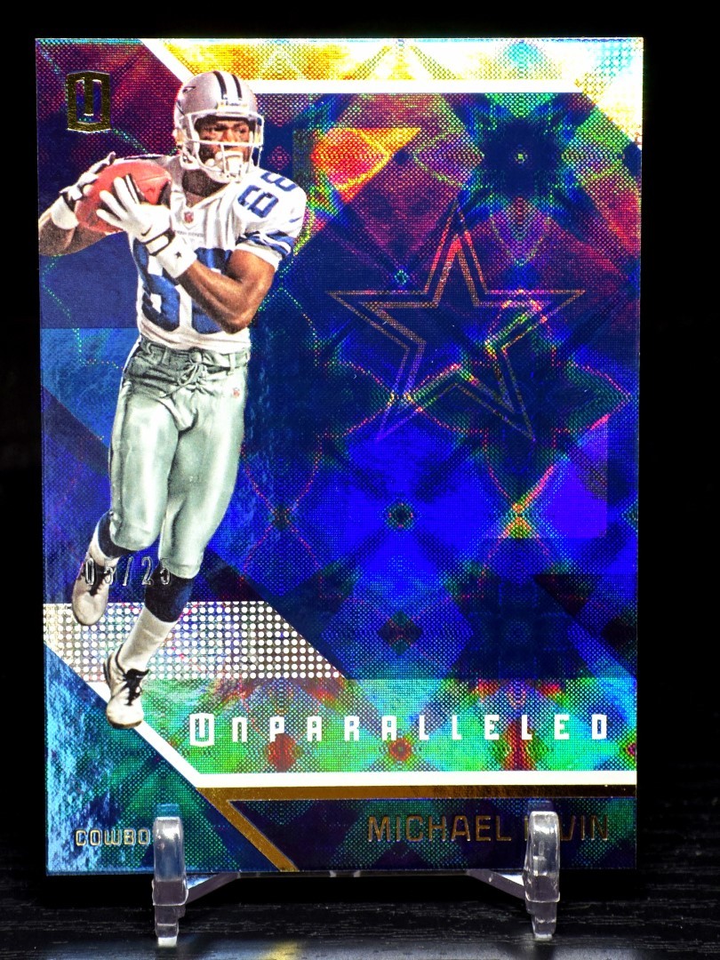 Michael Irvin 2016 Panini Unparalleled Galactic Blue /25 Dallas Cowboys