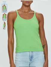 Pistola Paloma Tank Top - XS - Rib Lime Green Ribbed Racer Back NWT