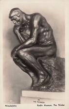 Rodin Museum The Thinker Poet Sculpture Dante Alighieri Photo Postcard H54