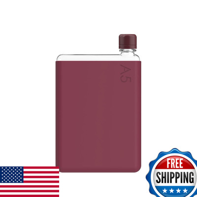 Memobottle A5 Wild Plum Bundle - 25Oz 750Ml - Bottle Silicone Sleeve Lid Slim