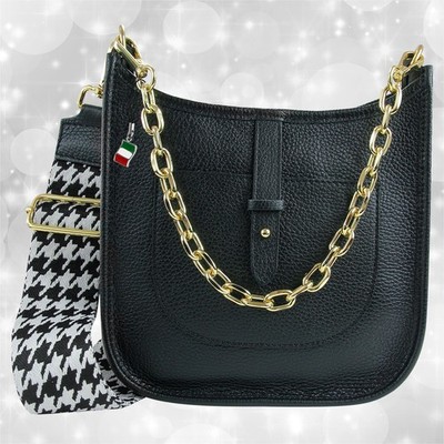 Tasche schwarz Leder mittel 22x23x7cm Florence Damen Jugend OTF158S