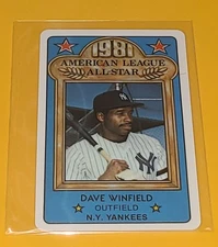 YANKEES DAVE WINFIELD 1981 PERMA GRAPHICS AMERICAN LEAGUE ALL-STAR CARD