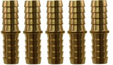 1/2" Hose Barb x 1/2" Hose Barb Brass Hose Splicer Pack of 5