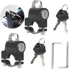 Produktbild - 2 Stück Helmschloss Motorrad Motorradhelm Schloss Mit 4 Schlüsseln, Helmschloss