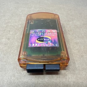 Nyko Sega Dreamcast Jumbo Memory Pak x2 Memory Card 400 Blocks Orange 20001