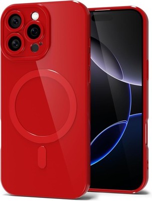 iPhone 16 Pro Max Phone Case Silicone Magnetic Cute for Women, Red Wine Color