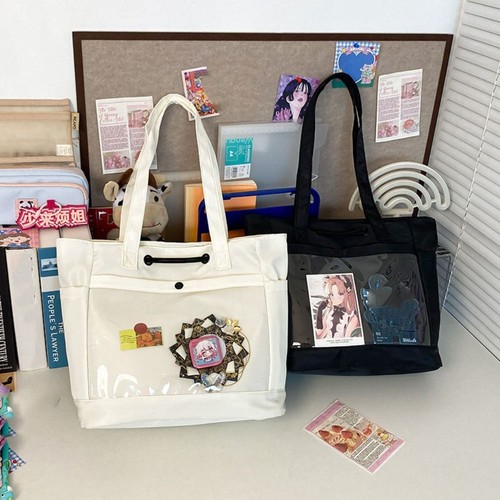 PVC Transparent Itabag Doll Display Student School Bag Canvas Tote Bag School