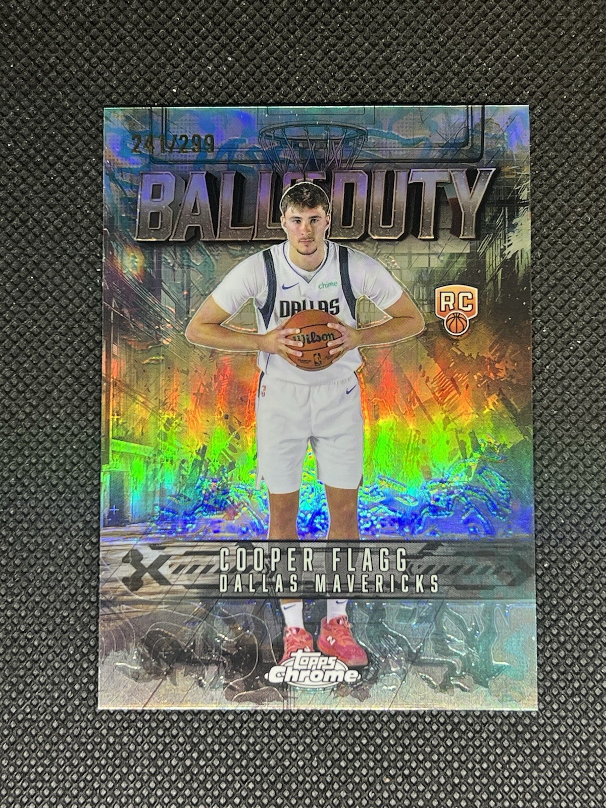 Cooper Flagg 2025/26 Topps Chrome Ball Of Duty Teal Refractor #/299 SP RC #BD21