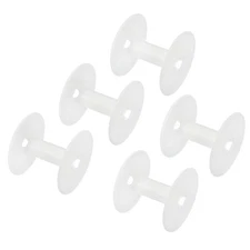 10pcs 3.5'' Floss Bobbins, Plastic Empty Thread Spools Weaving Bobbin, White