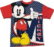 Vintage 90  s Mickey Mouse Kids AOP Shirt Youth Medium