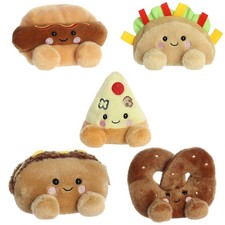 Aurora Plush Palm Pals - SET OF 5 FOOD Peppa, Fiesta, Colson, Twist Pretzel 1 