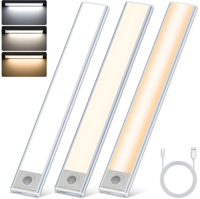 LED Unterbauleuchte Dimmbar Mit Bewegungsmelder 3in1 USB AKKU Küche Schranklampe