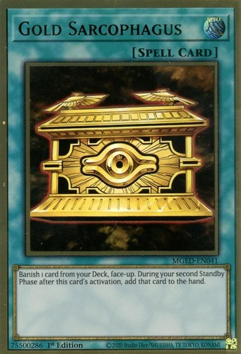 Gold Sarcophagus (MGED-EN041) - Premium Gold Rare - 1st Edition - Maximum Gold: El Dorado