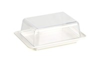 Butterdose Kimmel Mit Deckel Kunststoff Weiß/Glasklar, Butterschale,