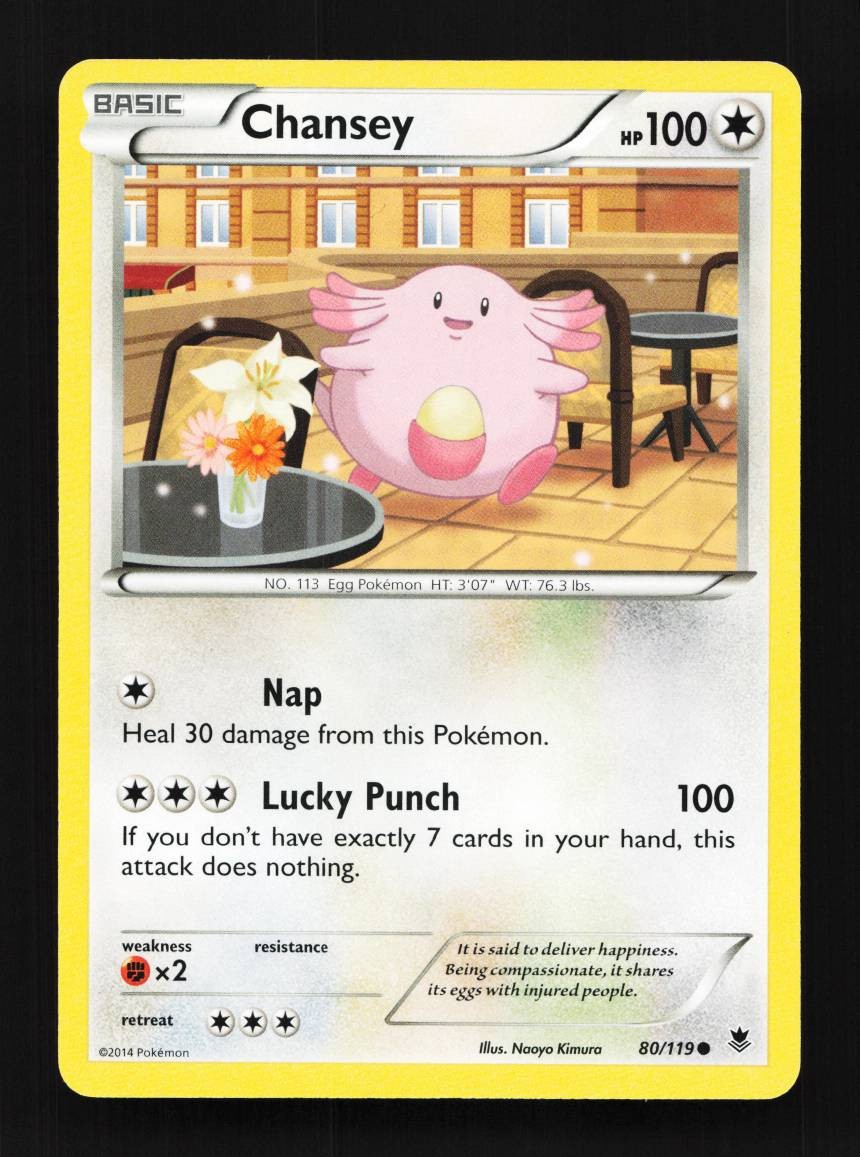 Chansey 80/119 LP Phantom Forces English Pokemon Card TCG