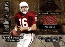 2002 Playoff Absolute Memorabilia #LL-49 Jake Plummer Leather and Laces