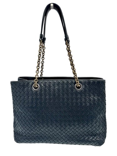 Borsa Bottega Veneta doppia catena borsa a tracolla borsetta pelle nera hobo - Foto 6 di 13