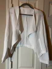 NUOVO SheIn giacca/cardigan leggero donna bianco aperto davanti - Medium