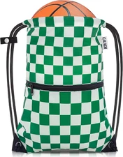 draw string back bag, Large Gym Sports string backpack for men and women with fr