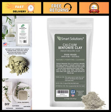 Pure Calcium Bentonite Clay 2 lb - All Natural Healing Clay for DIY Facials, Deo