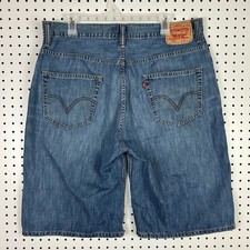 Levi's 569 Loose Straight Jean Shorts Size 36 Streetwear Skater Baggy Distressed