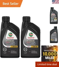 Edge High Mileage 5W-30 Advanced Full Synthetic Motor Oil, 1 Quart, Black, Pa...