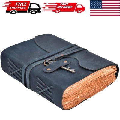 Handmade Leather Journal with Vintage Key Closure - 6X4, Perfect for Gifting