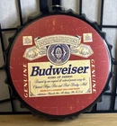 Budweiser Tin Beer Bottle Cap Sign Vintage Man Cave New Bar Office King Of Beers