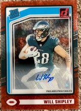 2024 Clearly Donruss Will Shipley Autograph Rated Rookie RED  /149 Eagles