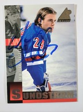 1997 Pinnacle Inside Niklas Sundstrom Auto Signatures #155 ( in person )