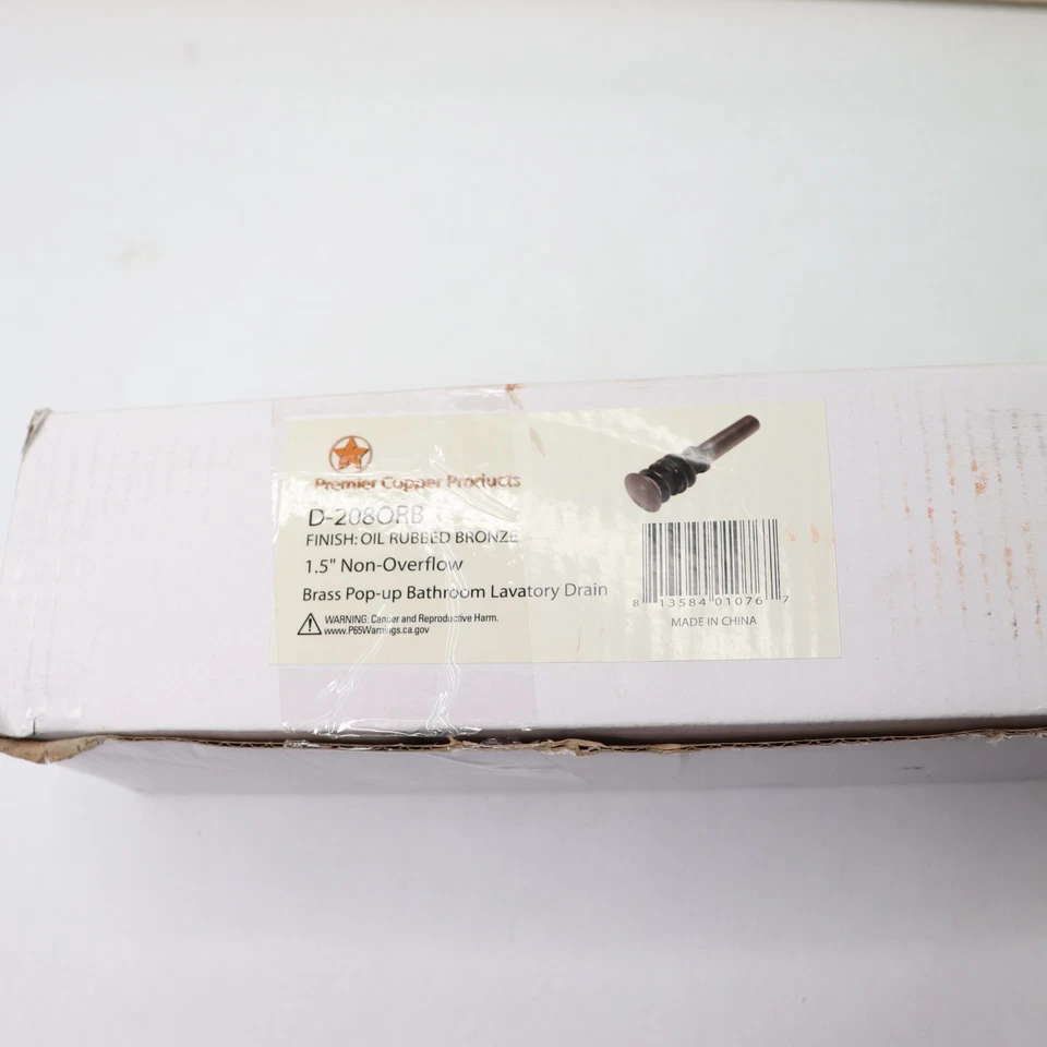 Fregadero de baño emergente sin desbordamiento Premier Copper Products 1,5" Foto 4 de 4