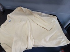 Zara Men's Knit Sweatshirt Crew Neck Pullover Long Sleeve Shirt Beige Size: L