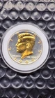 DANBURY MINT 1992 KENNEDY HALF DOLLAR, GOLD & SILVER