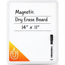 Double Sided Tape Mini White Board 14x11 Inches Black Dry Erase Marker Included