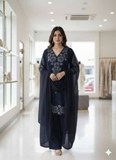 New Bollywood Designer Georgette Top Palazzo With Dupatta Women And Girls Wear