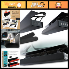 Under Desk Cable Management Tray, No-Screw, 17-Inch, 2-Pack, Black - Tidy Cords 