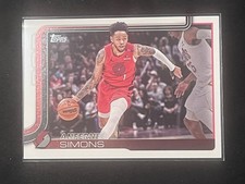 2025-26 Topps Basketball #123 Anfernee Simons Portland Trail Blazers