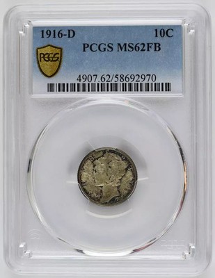 1916-D Mercury Dime. MS-65 (PCGS)., MS65 - PCGS Auction Prices