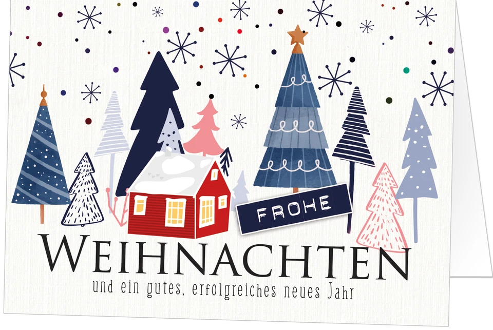 Weihnachtskarten Klappkarten mit Umschlag 17x12cm Fachhandelsqualität - Bild 2 von 4