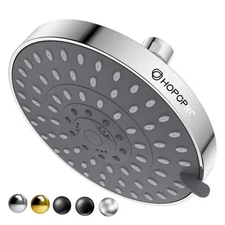  5-Mode High Pressure Shower Head - The Washington Chrome Modern 6 Inch Modern