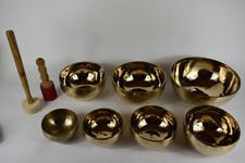 Singing Bowls 7 Piece Chakra Set 6.2kg Polished - Sound Massage Meditation Therapy -
