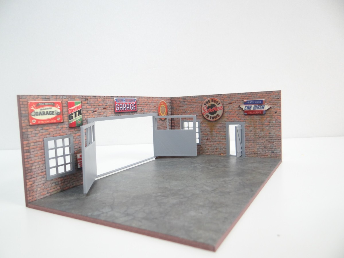 ★ Diorama Garage Plate　　　　　　　　　　　　　　【数限】 Scale 1:24 Diorama garage cars Display decoration Diorama