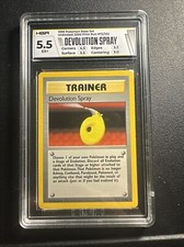 1999 Pokémon Base Set Unlimited Trainer Devolution Spray HGA 5.5 EX+ Graded 72