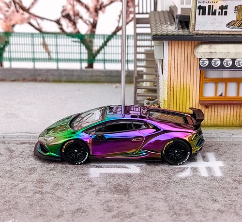 King 1:64 Purple LP610 Huracan LBWK Racing Sports Model Diecast Metal Car - Picture 4 of 20