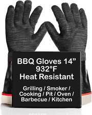 Guantes de barbacoa premium 932 ° F resistentes al calor para barbacoa | ENVÍO RÁPIDO EE. UU.