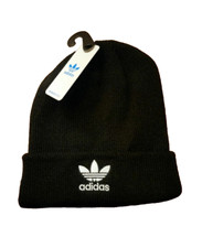 Adidas Originals Women's Fit Trefoil Beanie Black/White- One Size. NWT.