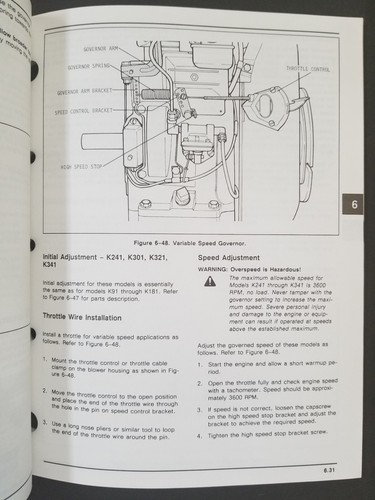 Manual de servicio de concesionario de motores Kohler K91-K141-K161-K241-K301-K321-K341 - Imagen 7 de 8